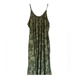 Dip Olive Green Floral Print Maxi Dress size 3x new